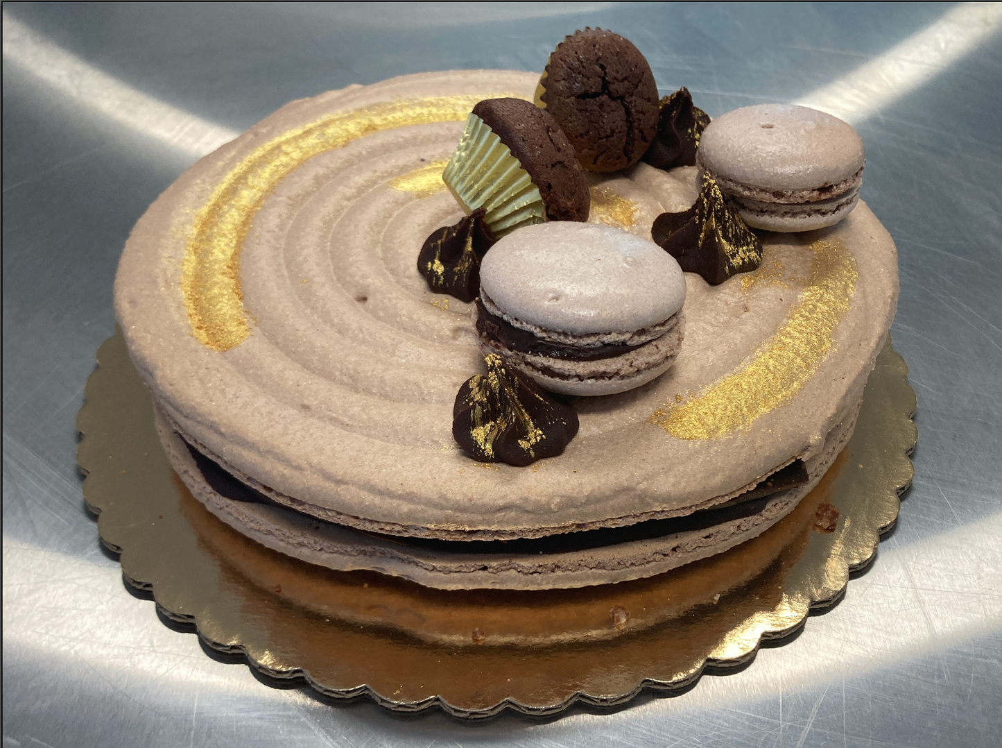 Giant Chocolate Macaron