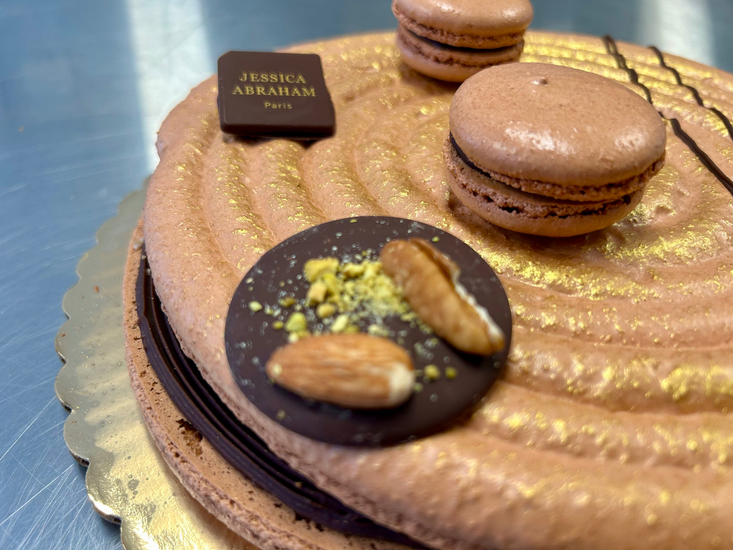 Giant Chocolate Macaron
